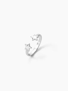 Anillo abierto con decoración de estrella