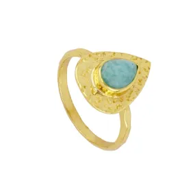 Anillo Wismar Amazonita Oro