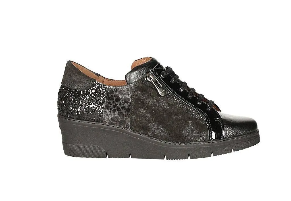 Blucher Negro Nobuck/dalmata /glitter/piel/charol Cremallera