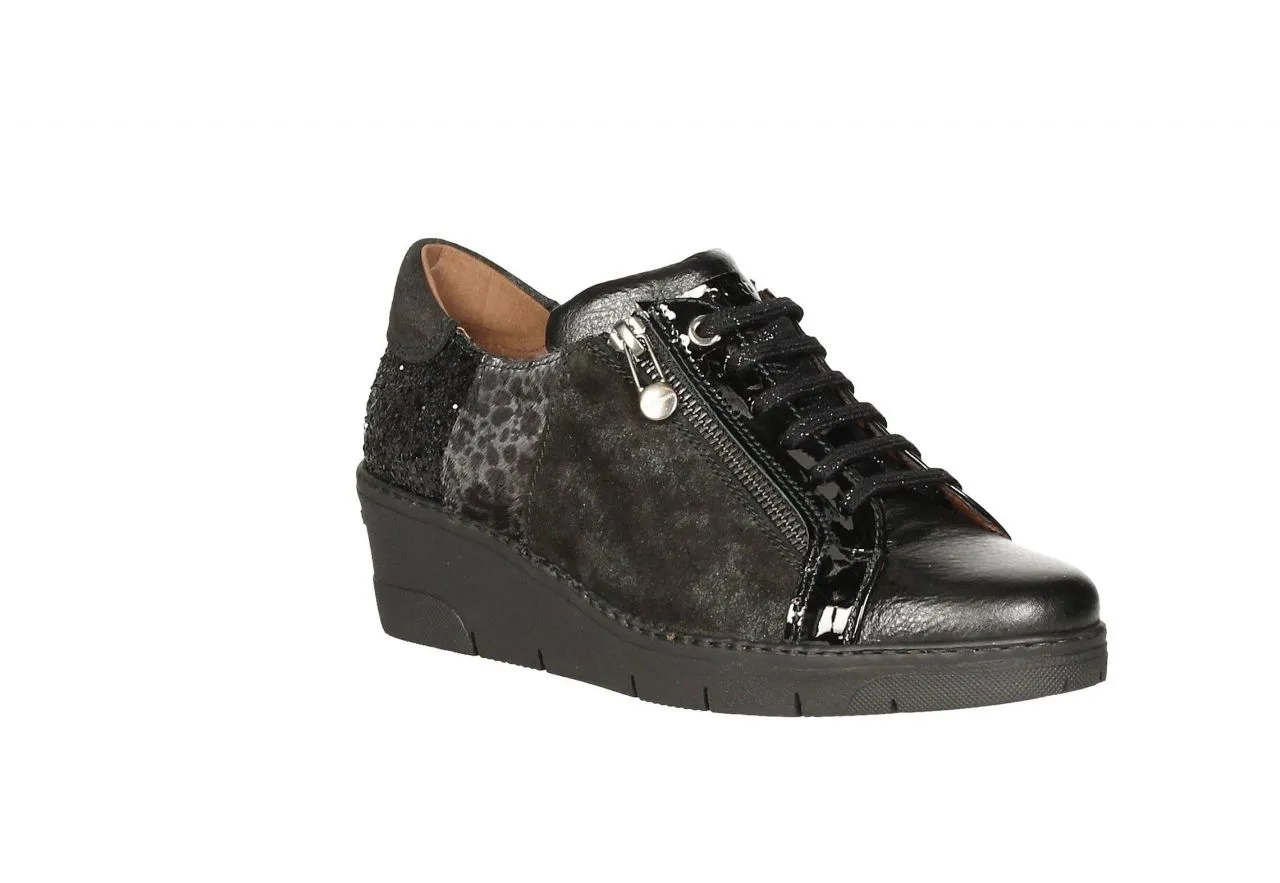 Blucher Negro Nobuck/dalmata /glitter/piel/charol Cremallera