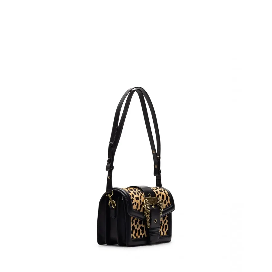 Bolsa Mujer De Hombro VERSACE JEANS COUTURE 73VA4BF1 ZP178 Y4V Animalier Leo Negra