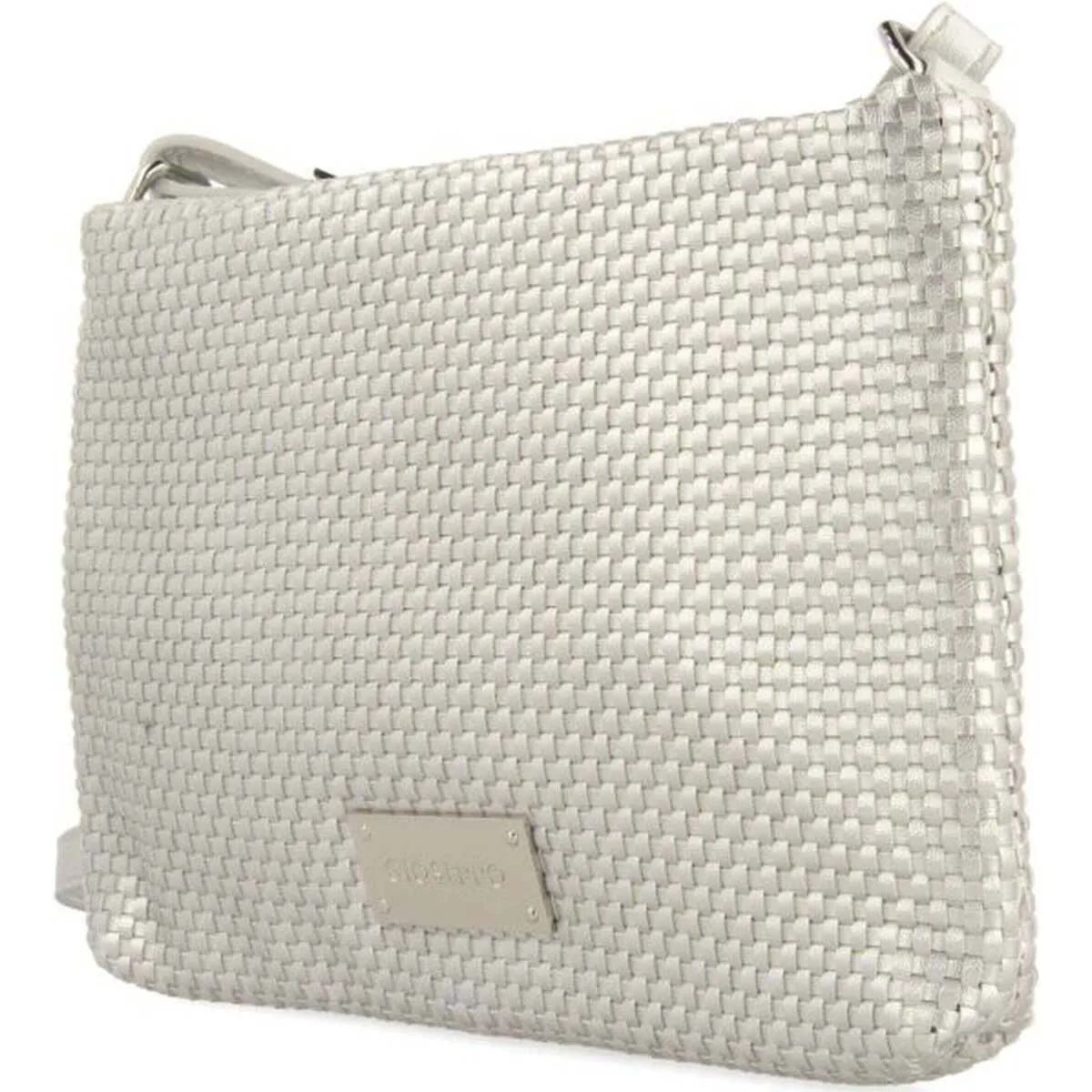 BOLSO BANDOLERA  PLATA CON TRENZADO MORVAH  72300