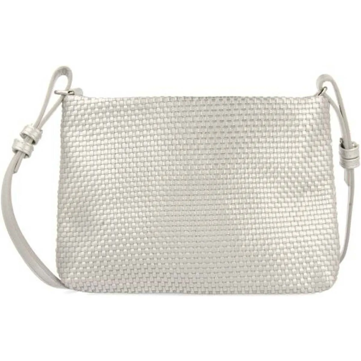 BOLSO BANDOLERA  PLATA CON TRENZADO MORVAH  72300