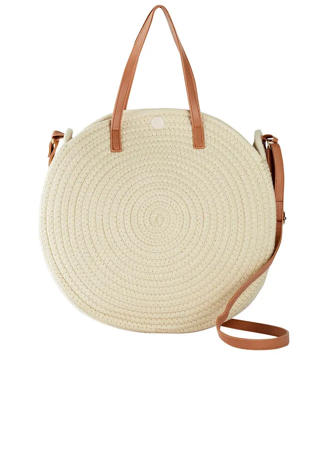 Bolso de paja Natural-coñac