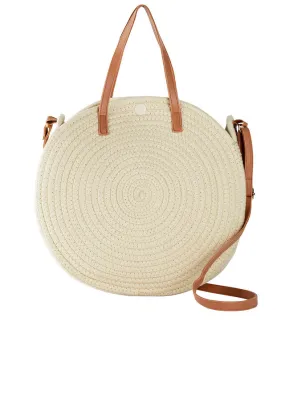 Bolso de paja Natural-coñac