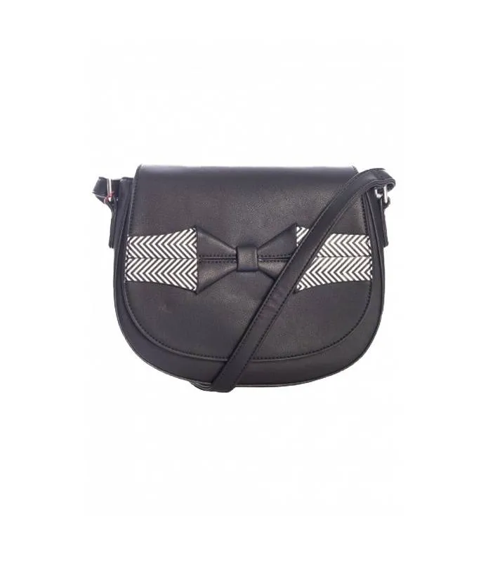 Bolso negro con lazo Touch Of Grace Shoulder Banned BG34047BLK