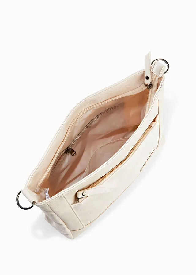 Bolso tipo bandolera con correa intercambiable Beige-arena