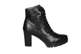 Bota Cordon Piel Negro Hebilla Lateral y 2 Tachas