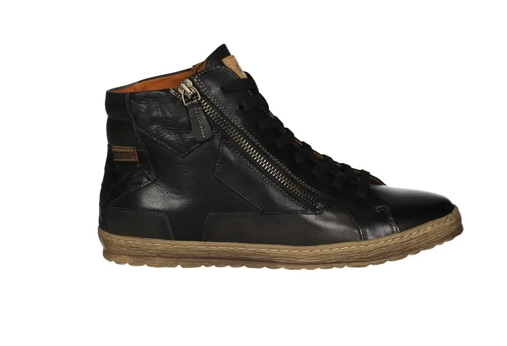 Bota Cordon/cremallera Piel Negro Estrella Lateral