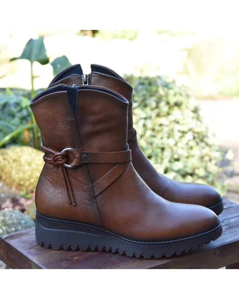 Bota de piel confort DE CUÑA DORKING by fluchos D8688