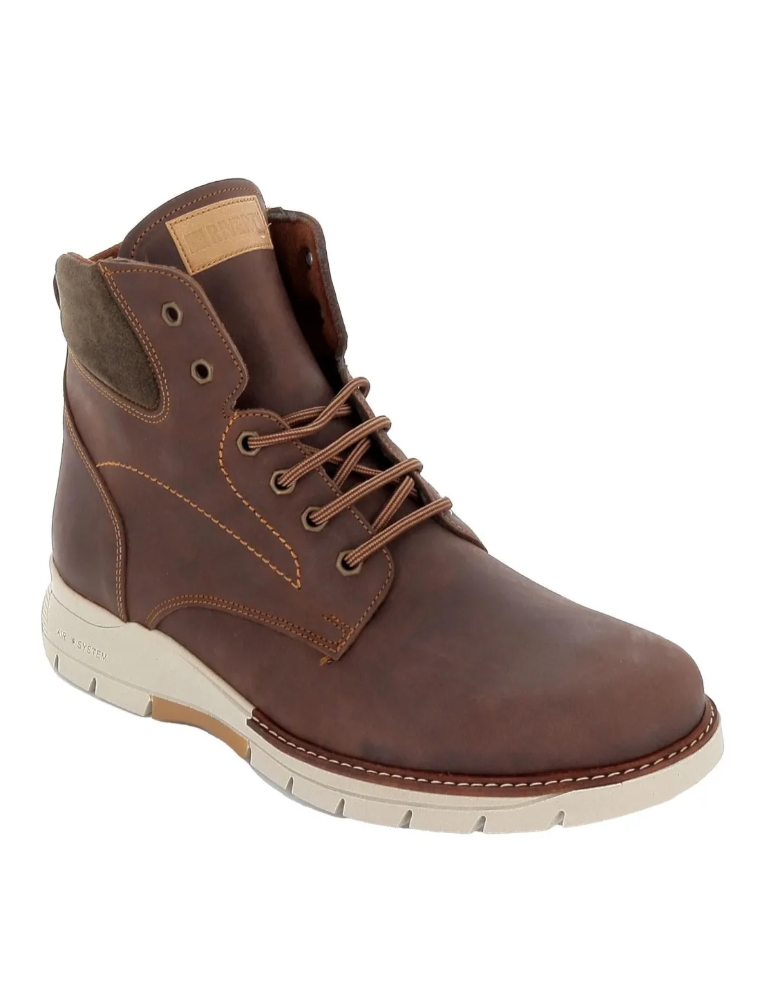 Bota hombre piel cordones suela camara aire cuero Riverty