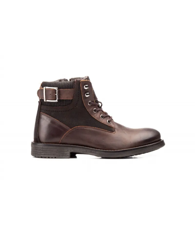 Bota Hombre Piel Marrón Route 83