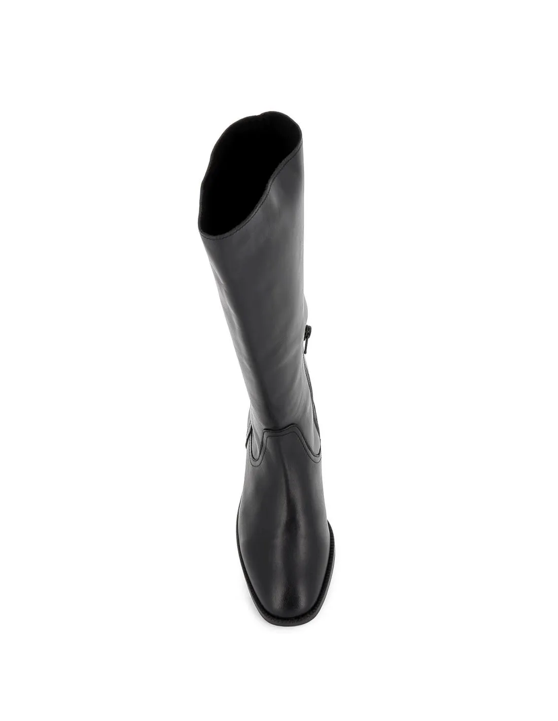 Bota plana de piel serraje negro de mujer BRYAN