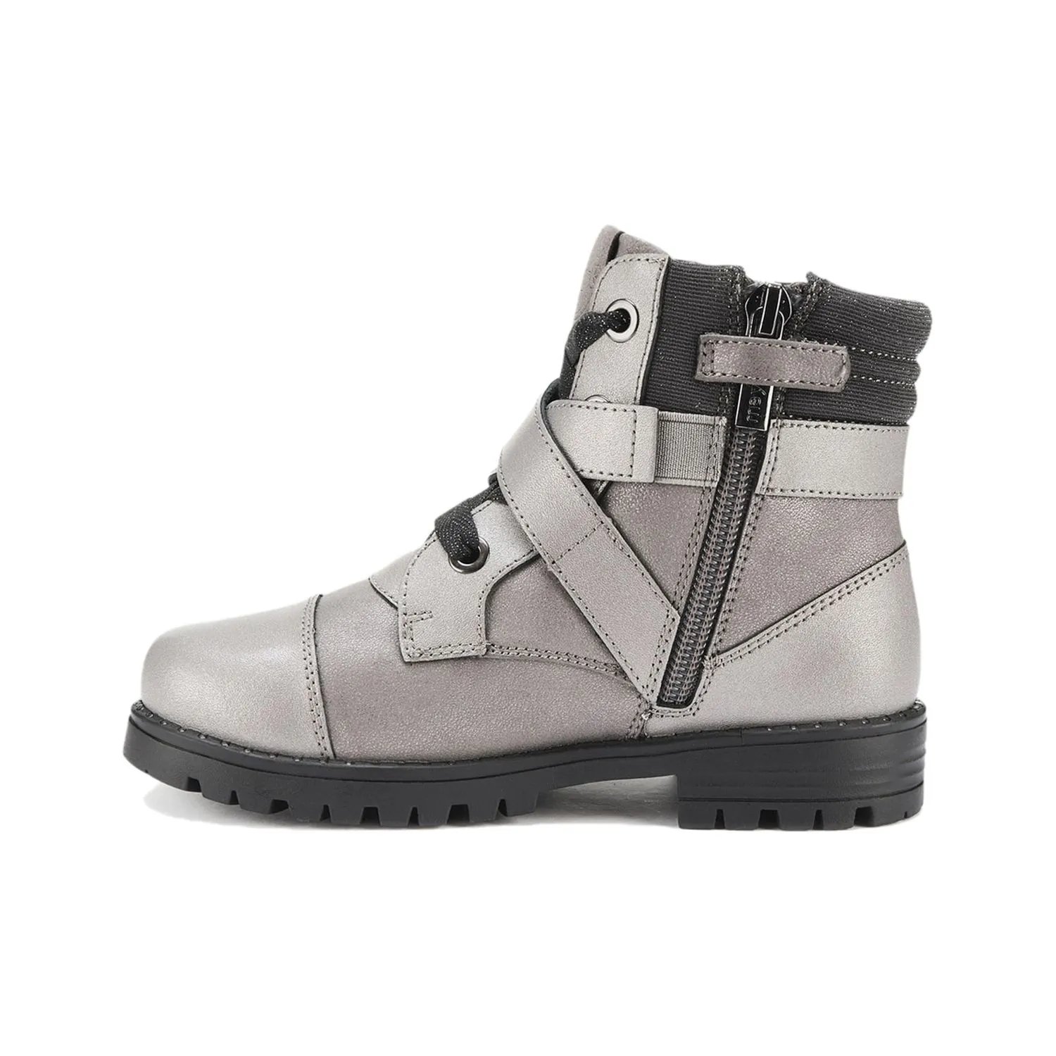 Botas De Piel Gris De Niña Mayoral 25876-28 (tallas De 28 A 35)