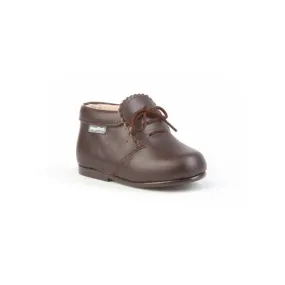 Botas De Piel Marrón Chocolate De Niño Angelitos 26638-18 (tallas De 18 A 24)