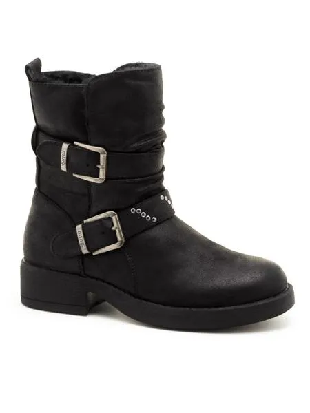 botas mtng wika forro negras para mujer