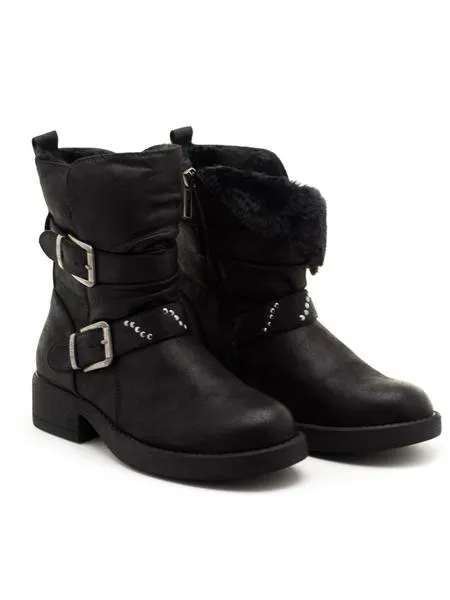 botas mtng wika forro negras para mujer