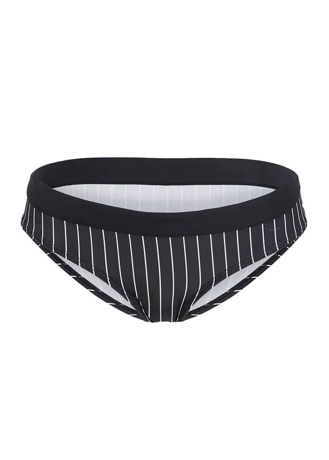 Braga de bikini Negro de rayas