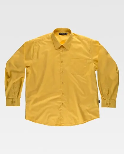 Camisa de manga larga con un bolso de pecho Amarillo