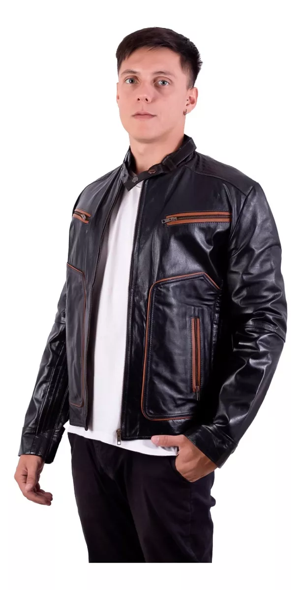 Campera De Cuero Vacuno 100% Legitimo De Hombre - Art: Urban