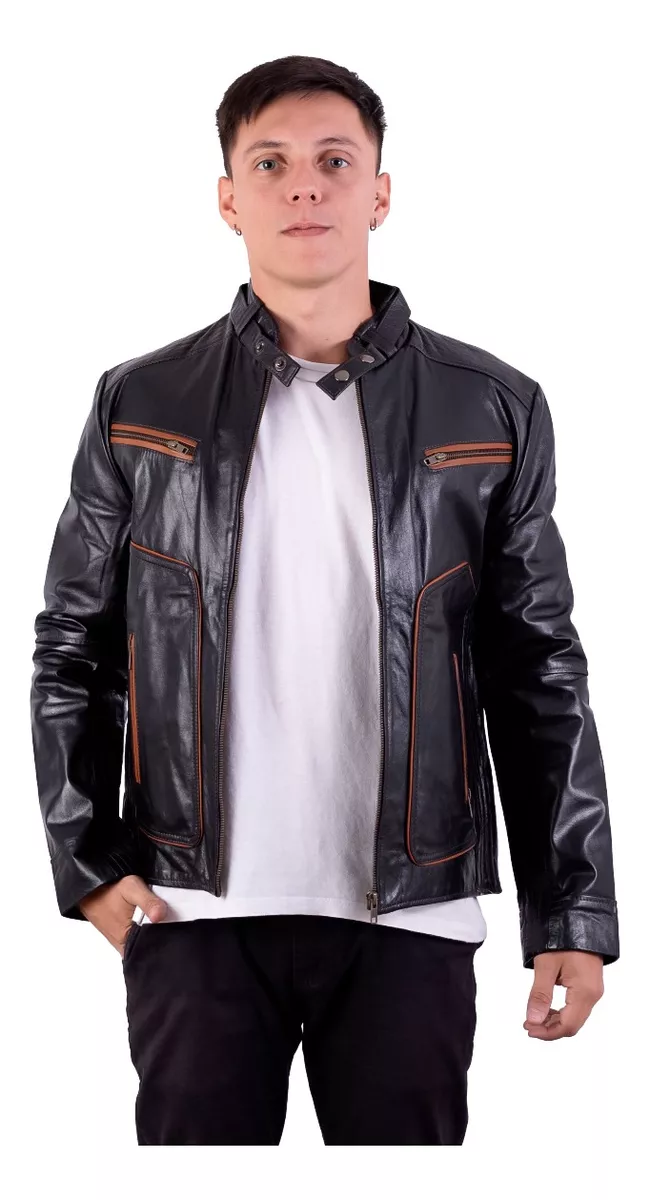 Campera De Cuero Vacuno 100% Legitimo De Hombre - Art: Urban