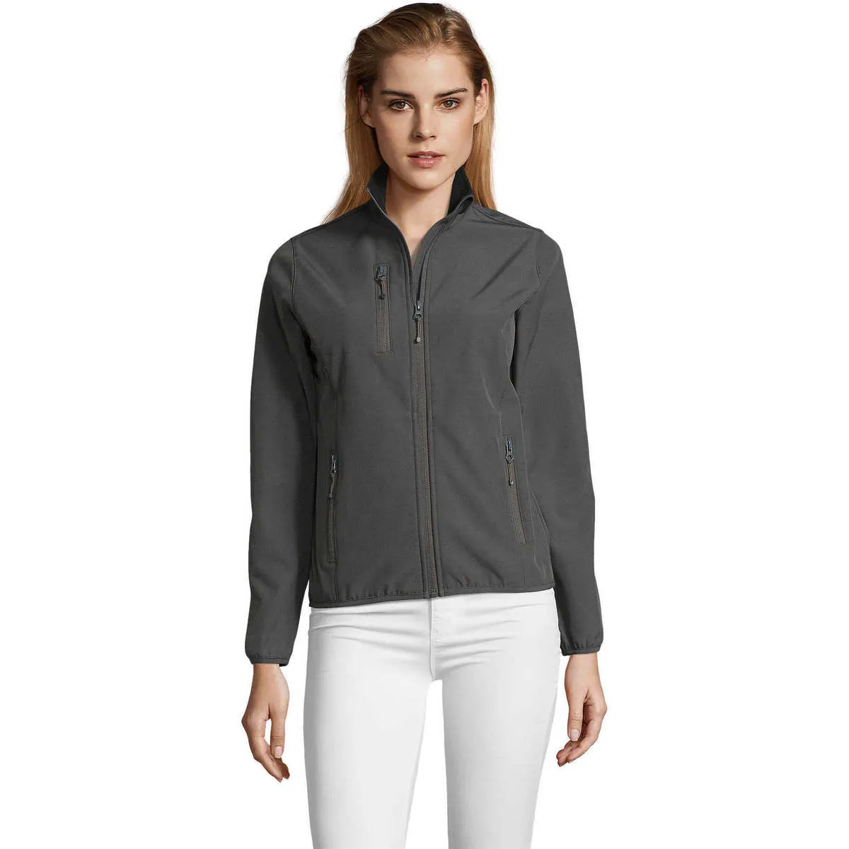 CHAQUETA SOFTSHELL DE MUJER CON CREMALLERA