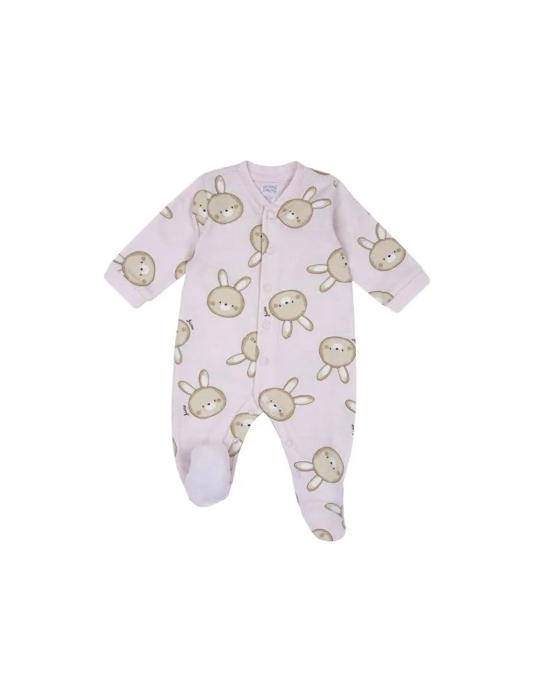 CHICCO-PIJAMA ABIERTO DELANTE T 050 CONEJITOS ROSA