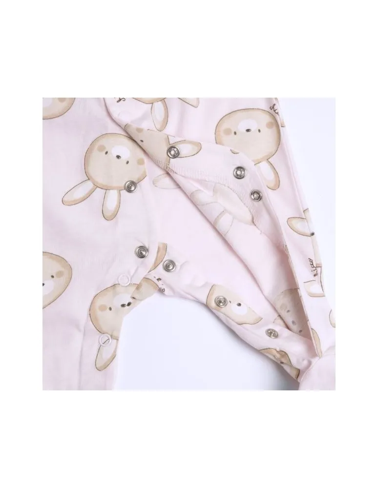 CHICCO-PIJAMA ABIERTO DELANTE T 050 CONEJITOS ROSA