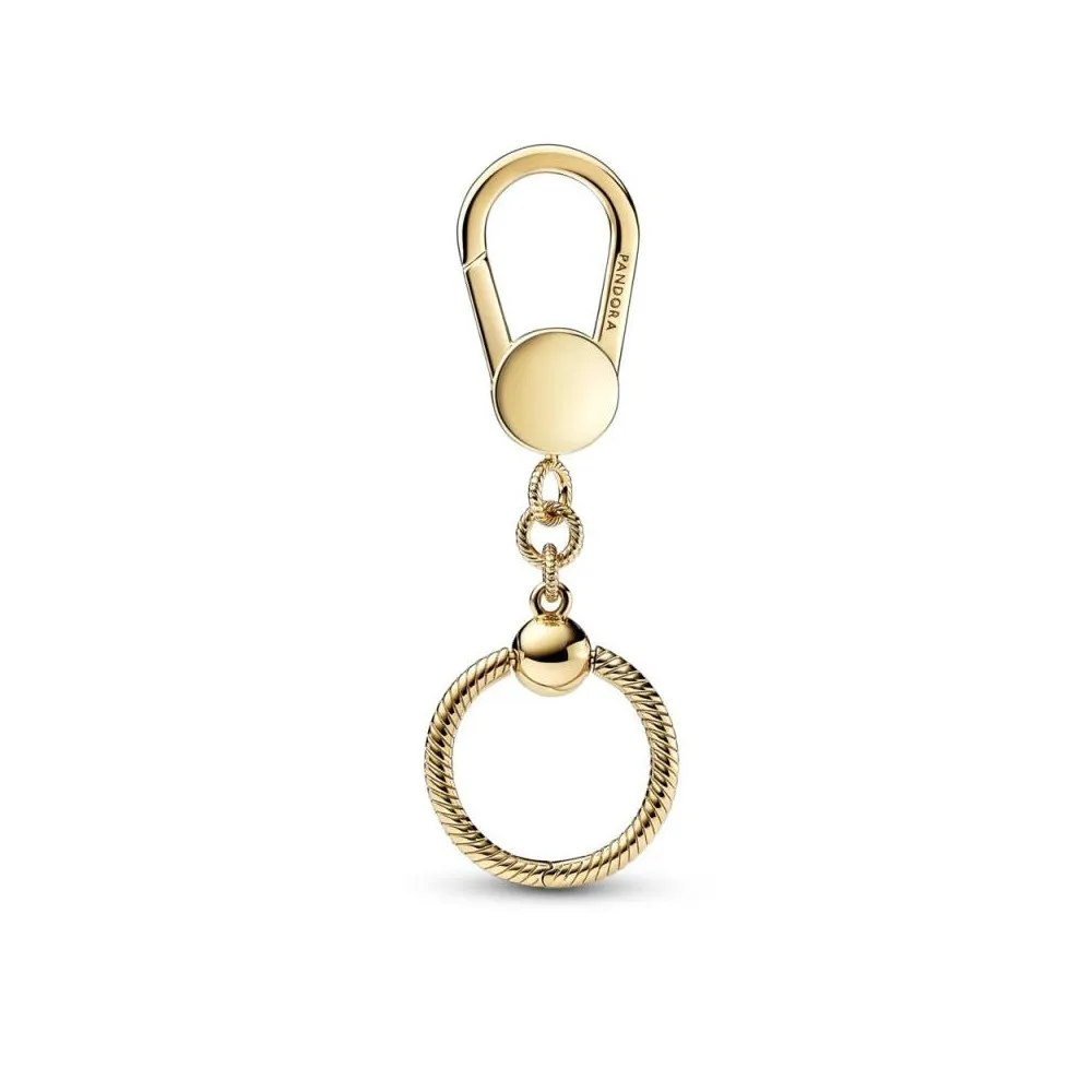 Colgante de bolso para charms pequeño Pandora Moments con un recubrimiento en oro de 14k Pandora