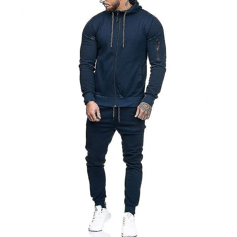 Conjunto de traje de hombre Conjunto de chándal Conjunto de chaqueta con capucha Pantalones Joggers Traje