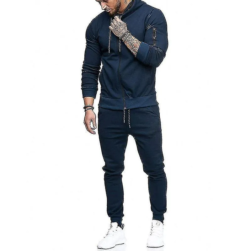 Conjunto de traje de hombre Conjunto de chándal Conjunto de chaqueta con capucha Pantalones Joggers Traje