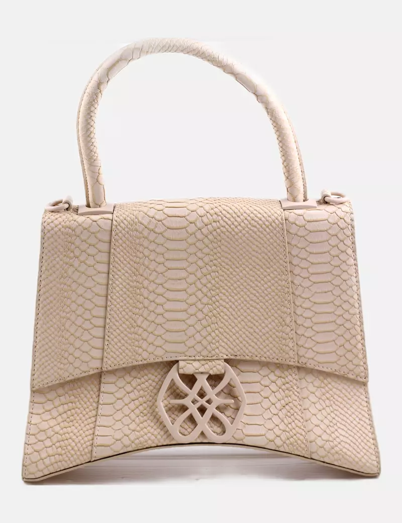 Cuplé Bolso grande texturizado beige