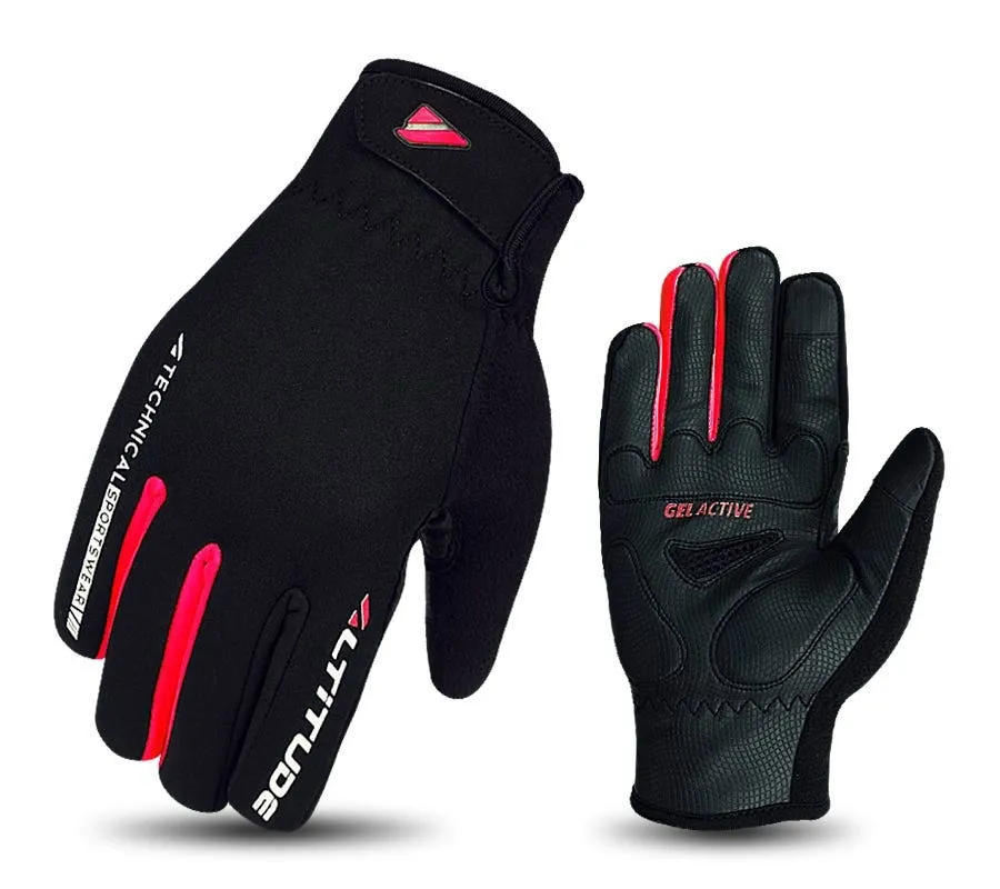 Guante Ciclismo Invierno Mujer Altitude Sistema Touch Negro/Sandía