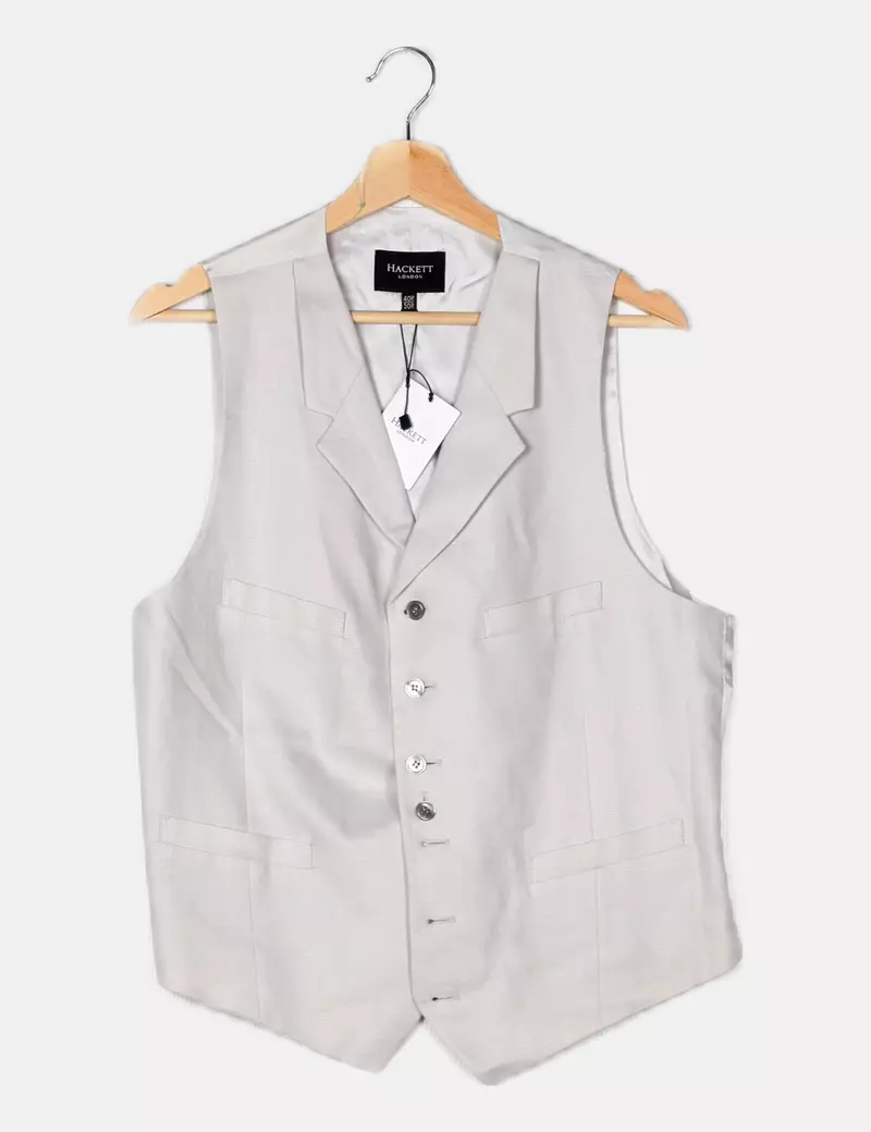 Hackett London Chaleco de traje gris