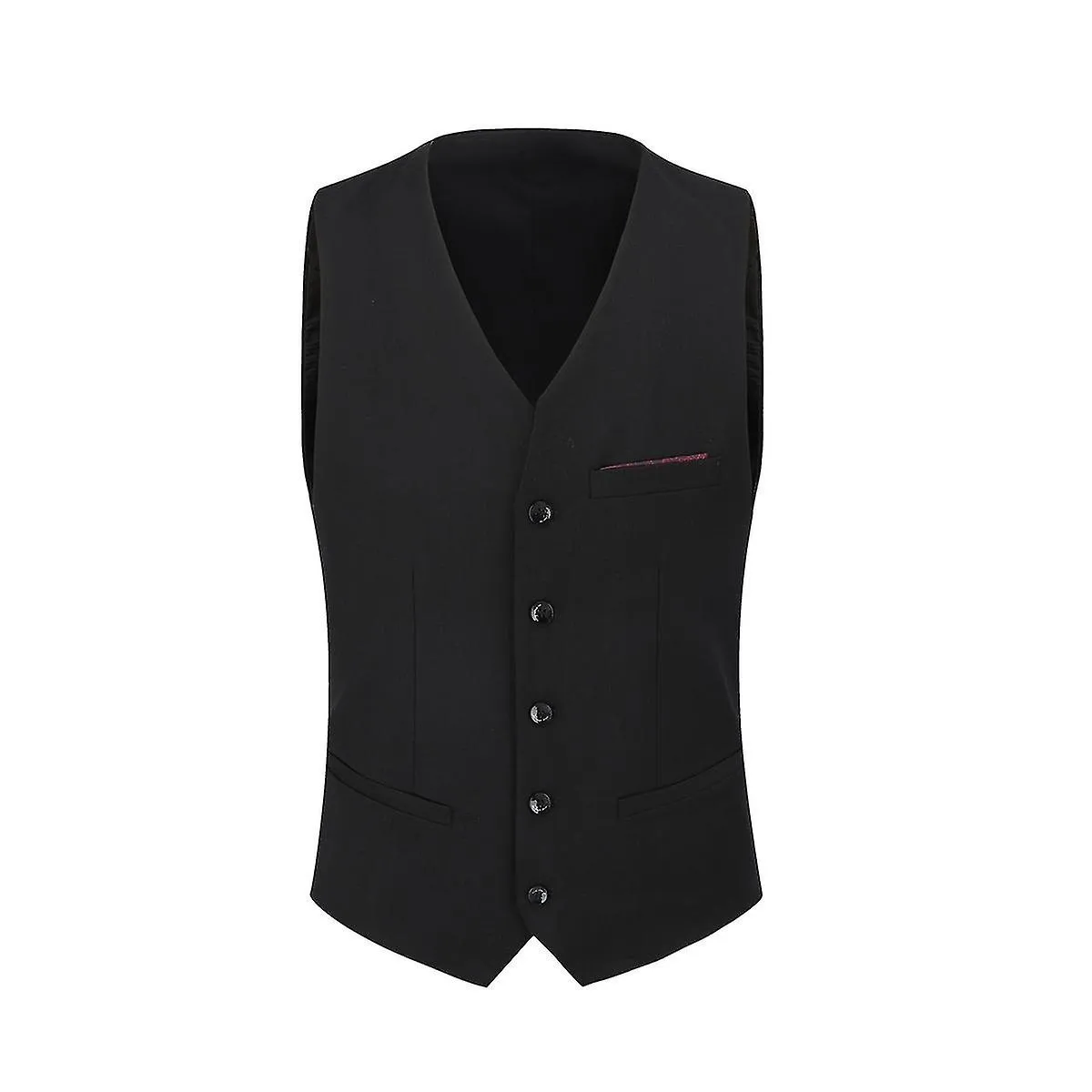 Hombre Negocio Slim Chaleco Formal Color Sólido Traje de Pecho Chaleco