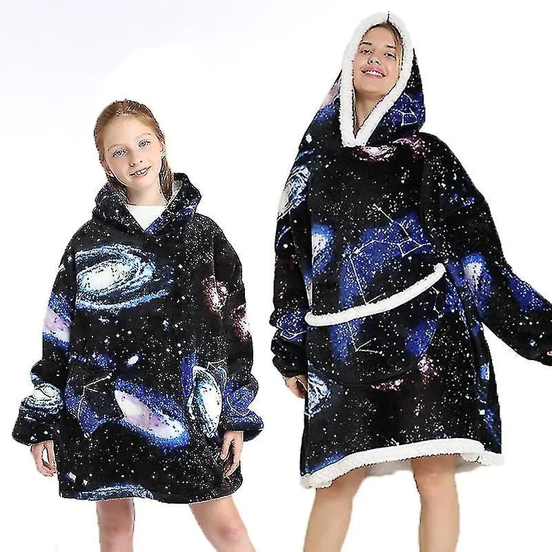 Manta Sherpa de invierno Vellón de felpa Familia a juego Sudadera con capucha Sudadera de niña Aguacate Homewear