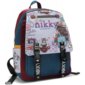 MOCHILA GRANDE CON SOLAPA DE NYLON NIKKY WORLD