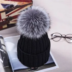 Mujeres Chicas Sombrero de invierno Gorro de punto con Pom Pom Winter Warm Ski Snowboard Hat