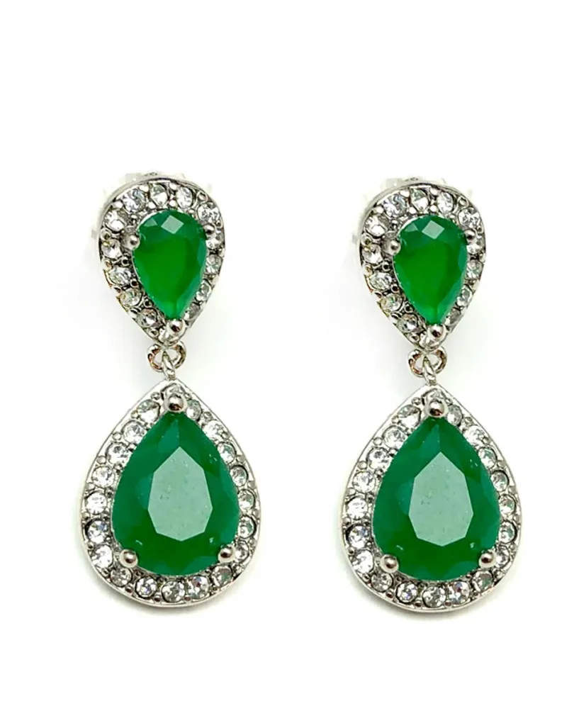 PENDIENTES DE MUJER VERDES ESPECIAL MADRINAS DE BODAS