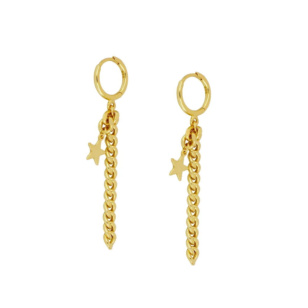 Pendientes en Plata de Ley Ashanti Gold