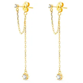 Pendientes Oro Cadena