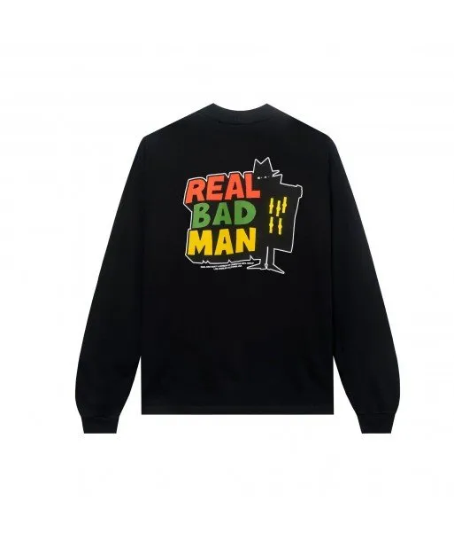 Polera Real Bad Man Manga Larga Logo Vol 9 Negra