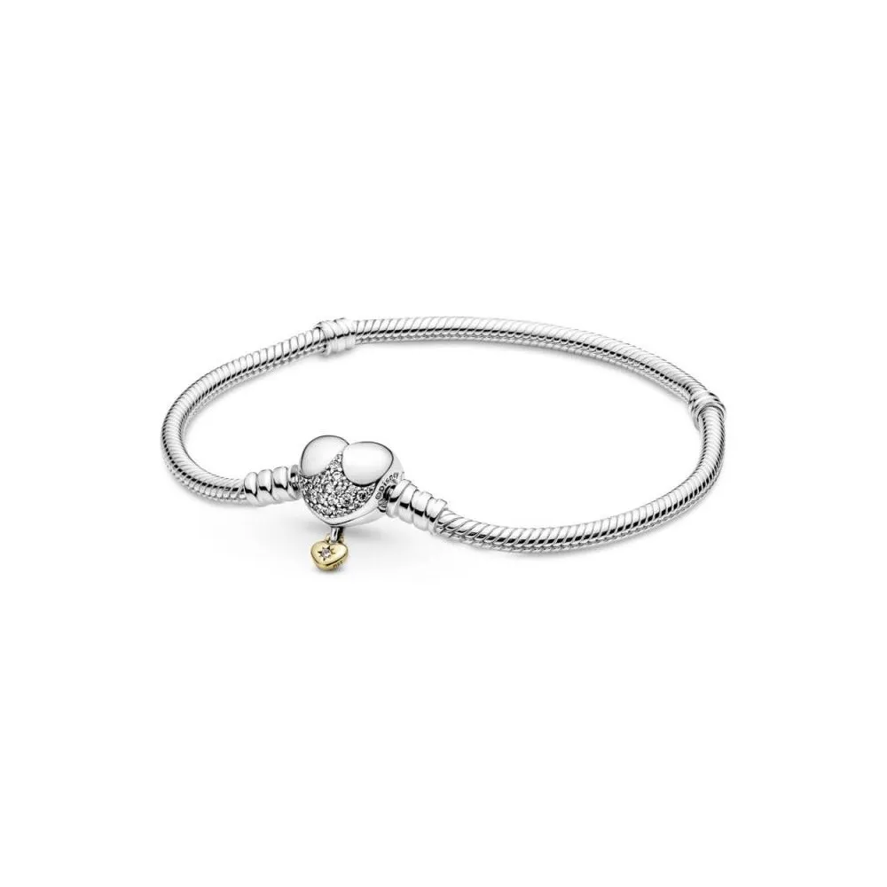 Pulsera Pandora Princesas de Disney cadena de serpiente de plata