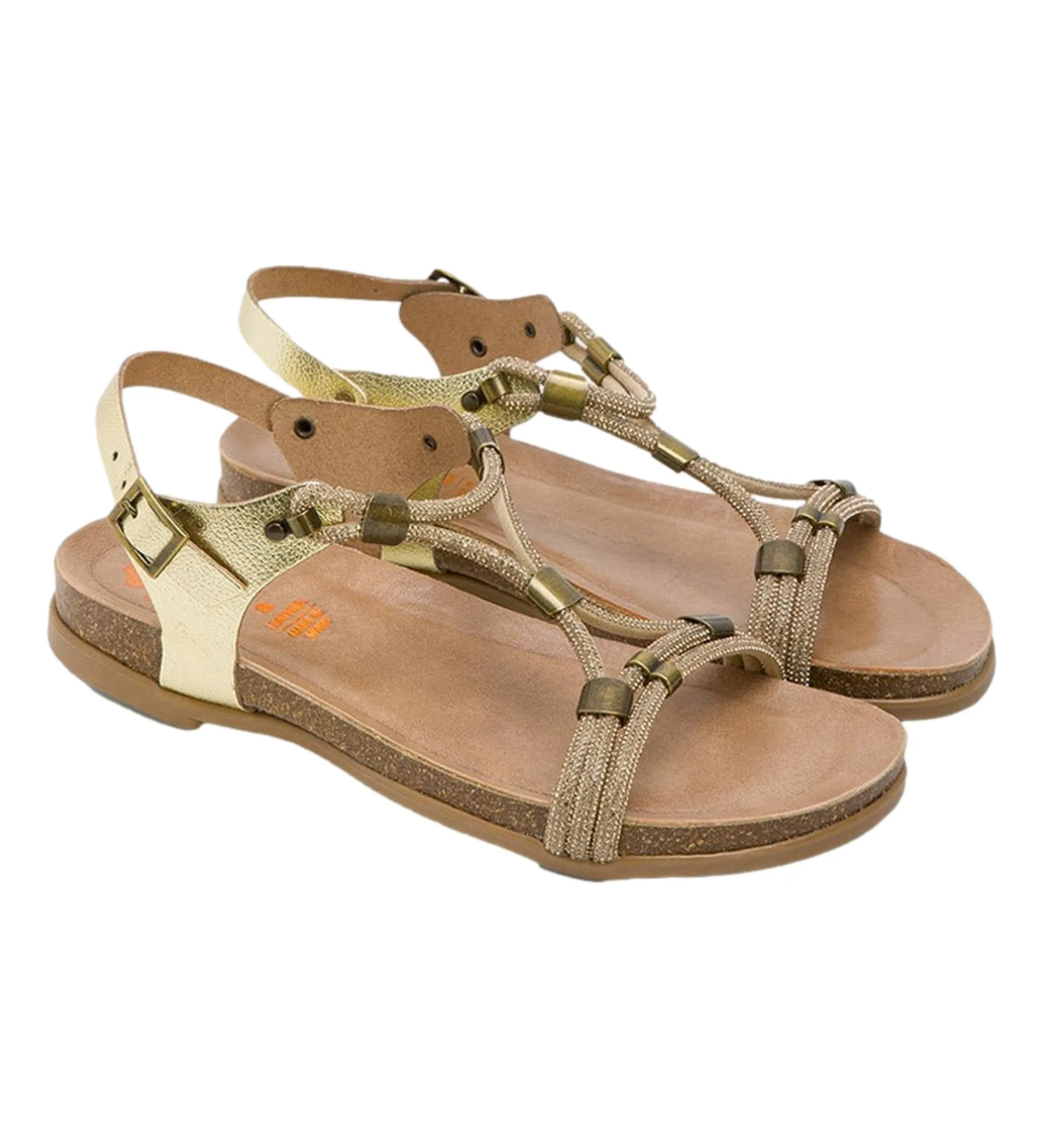 Sandalias de piel Bio platino