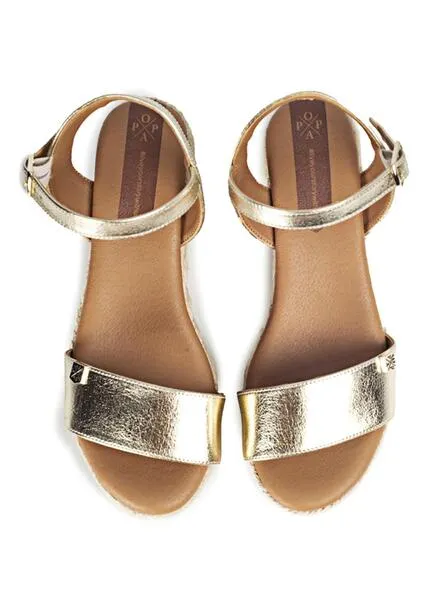 Sandalias Popa Arambol Oro Para Mujer