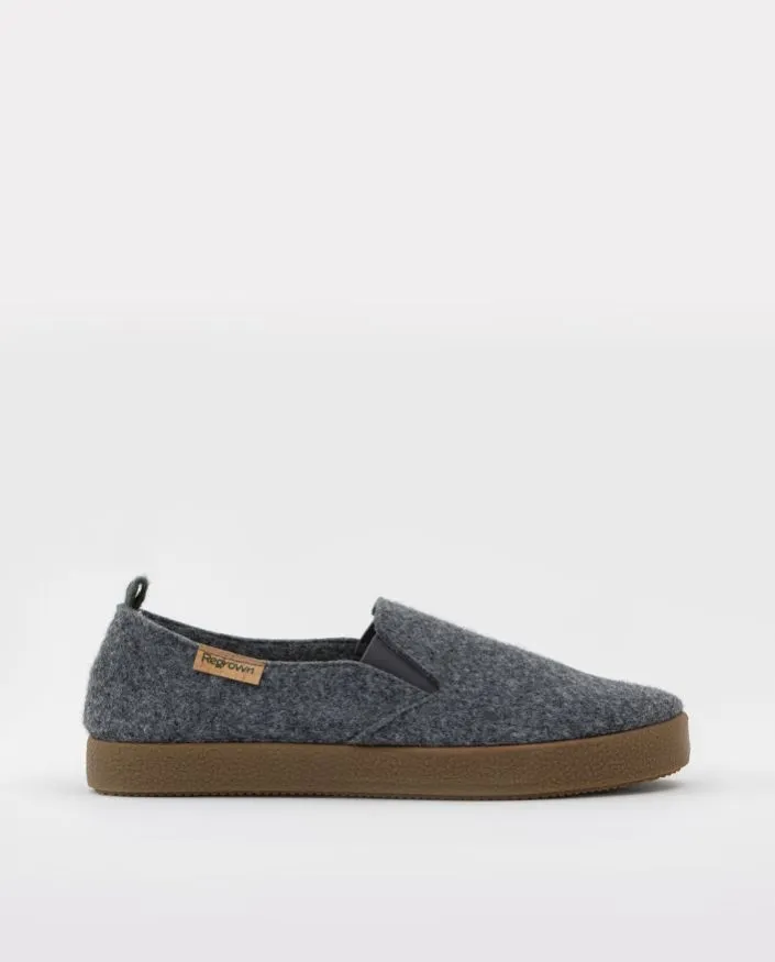 Slip-on eco friendly de invierno gris oscuro ACACIA CRAB ANTRACITA