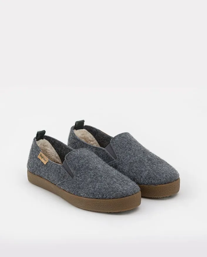 Slip-on eco friendly de invierno gris oscuro ACACIA CRAB ANTRACITA