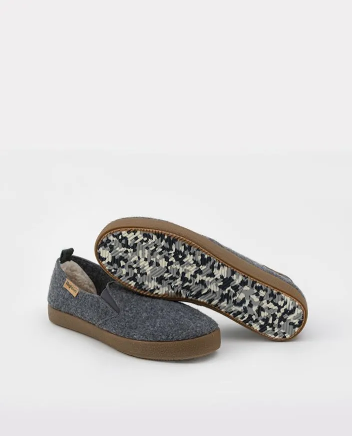 Slip-on eco friendly de invierno gris oscuro ACACIA CRAB ANTRACITA