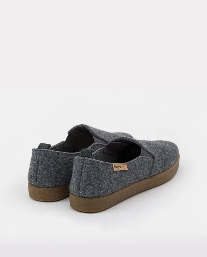 Slip-on eco friendly de invierno gris oscuro ACACIA CRAB ANTRACITA