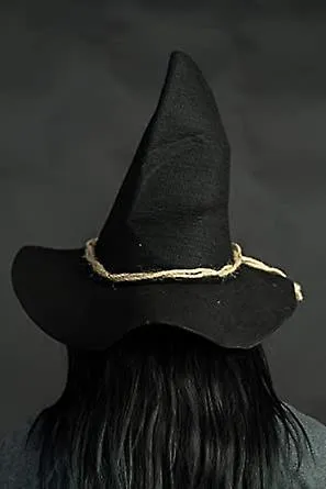 Sombrero de espantapájaros adulto Deluxe Felt Oktoberfest Wizard Witch Hillbilly Hat Costume